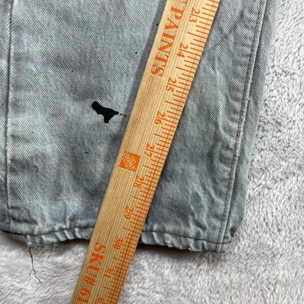 Levi's Straight‎ Jeans Men's Blue Denim Pockets Classic Button Fly 32X30 - Flaws